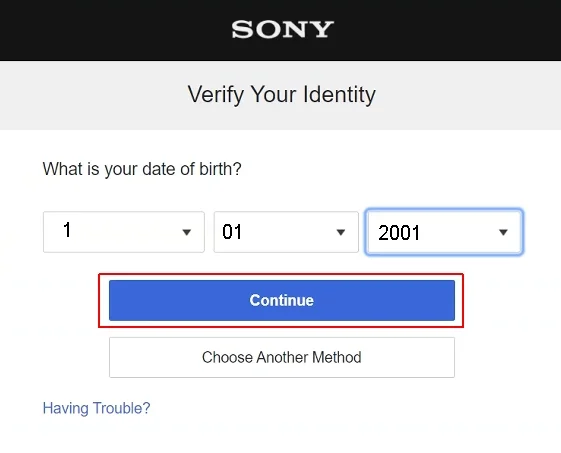 Playstation account date of sales birth